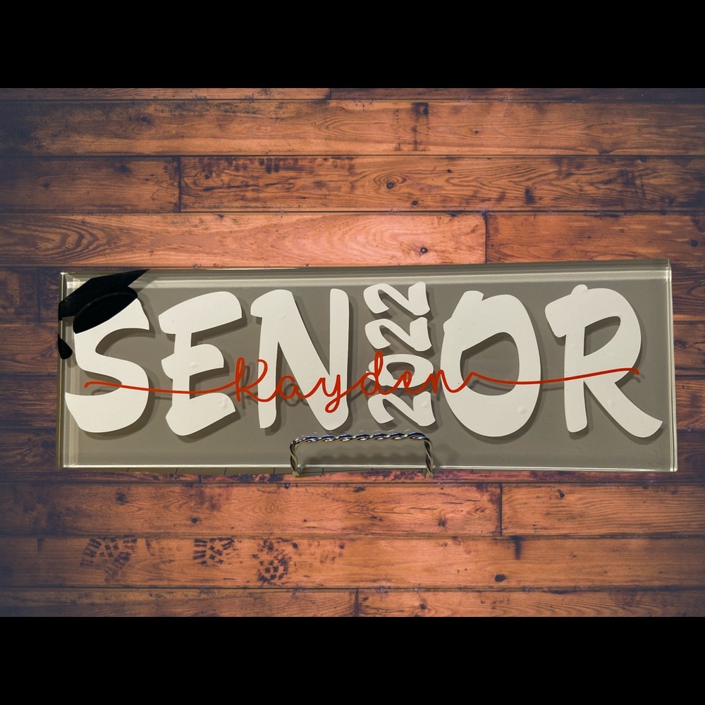 Senior Glass plaque